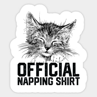 officiall napping shirt Sticker